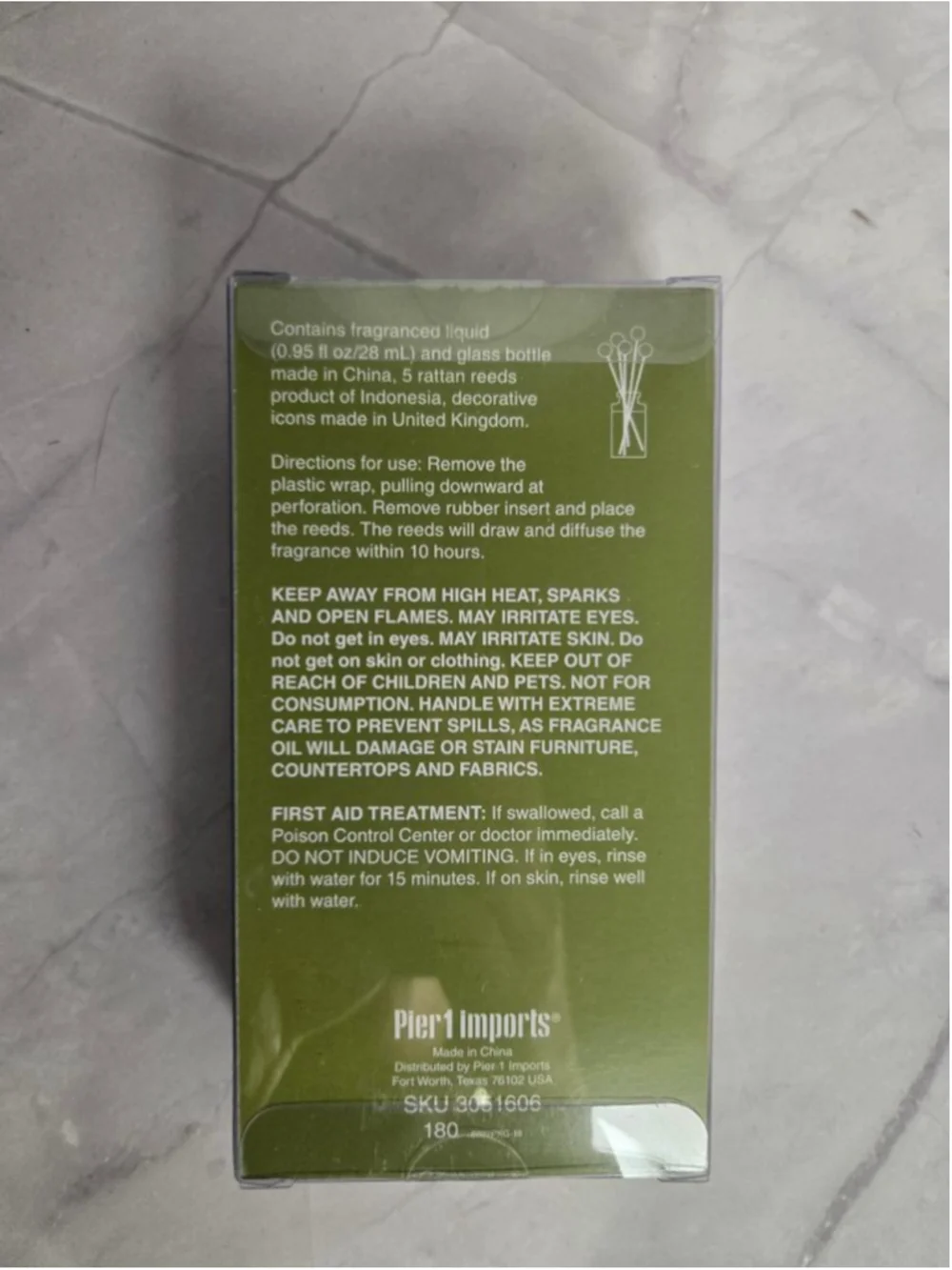 New Pier 1 Imports Citrus Cilantro Reed Diffuser Set - Discontinued Scent
